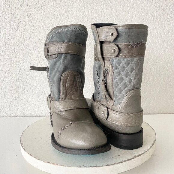 NEW Lane DUSTOFF Womens Cowboy Boots 8.5 Gray Western Cowgirl Ankle Short Bootie - Picture 11 of 11